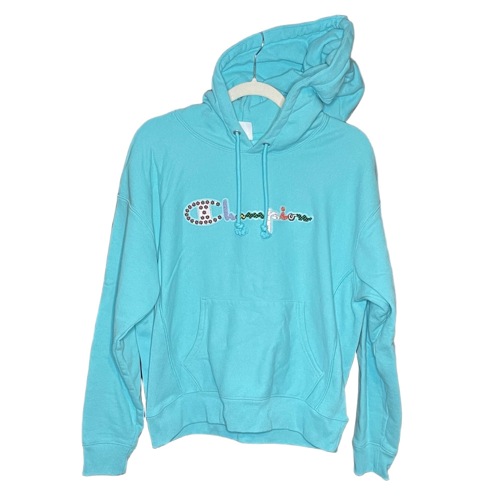 Champion Aqua Blue Hoodie